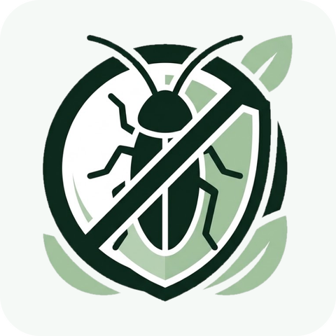 Logotipo de Control de Plagas en Córdoba: una cucaracha tachada dentro de un escudo con hojas