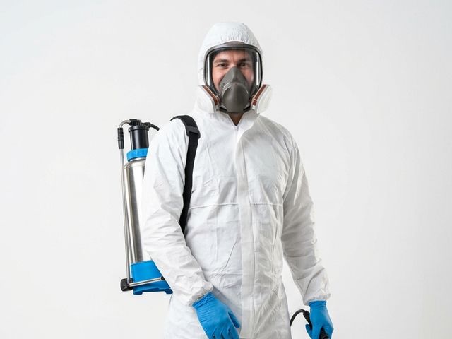 Técnico con buzo desechable, máscara completa y guantes, el EPI que exige este tipo de intervención