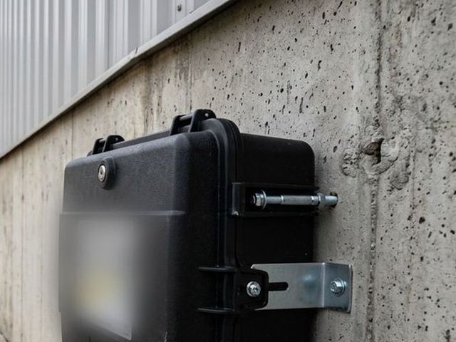 Punto de control con portacebo cerrado fijado al muro